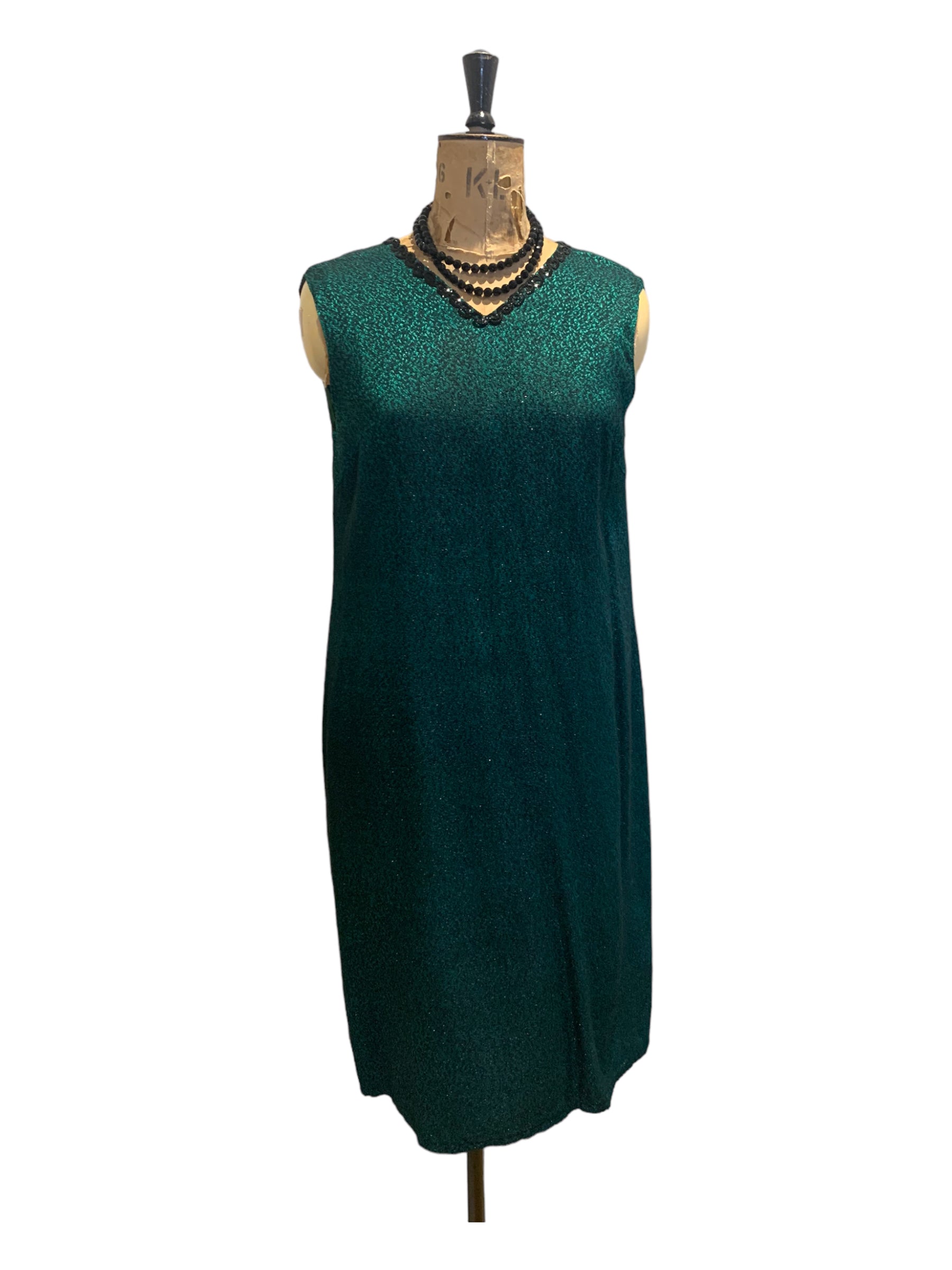60s Green Wiggle Dress and Jacket Size UK 14-16