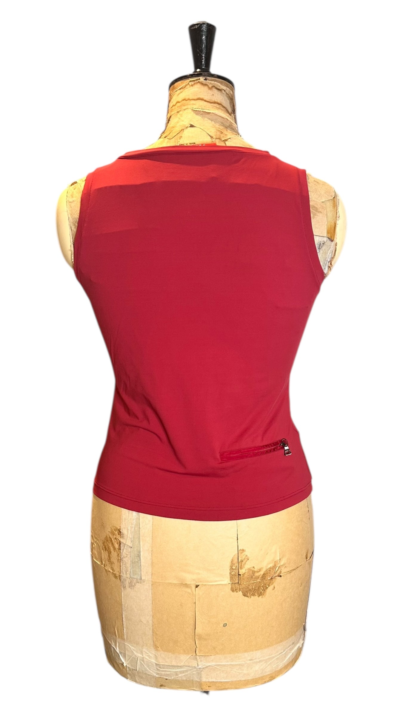 Vintage Prada Sleeveless V-neck Tee-shirt UK 