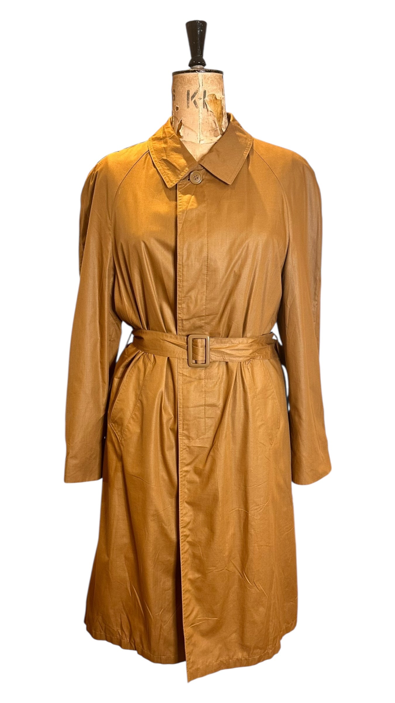 Vintage 80s Brown Trench Coat Uk 16