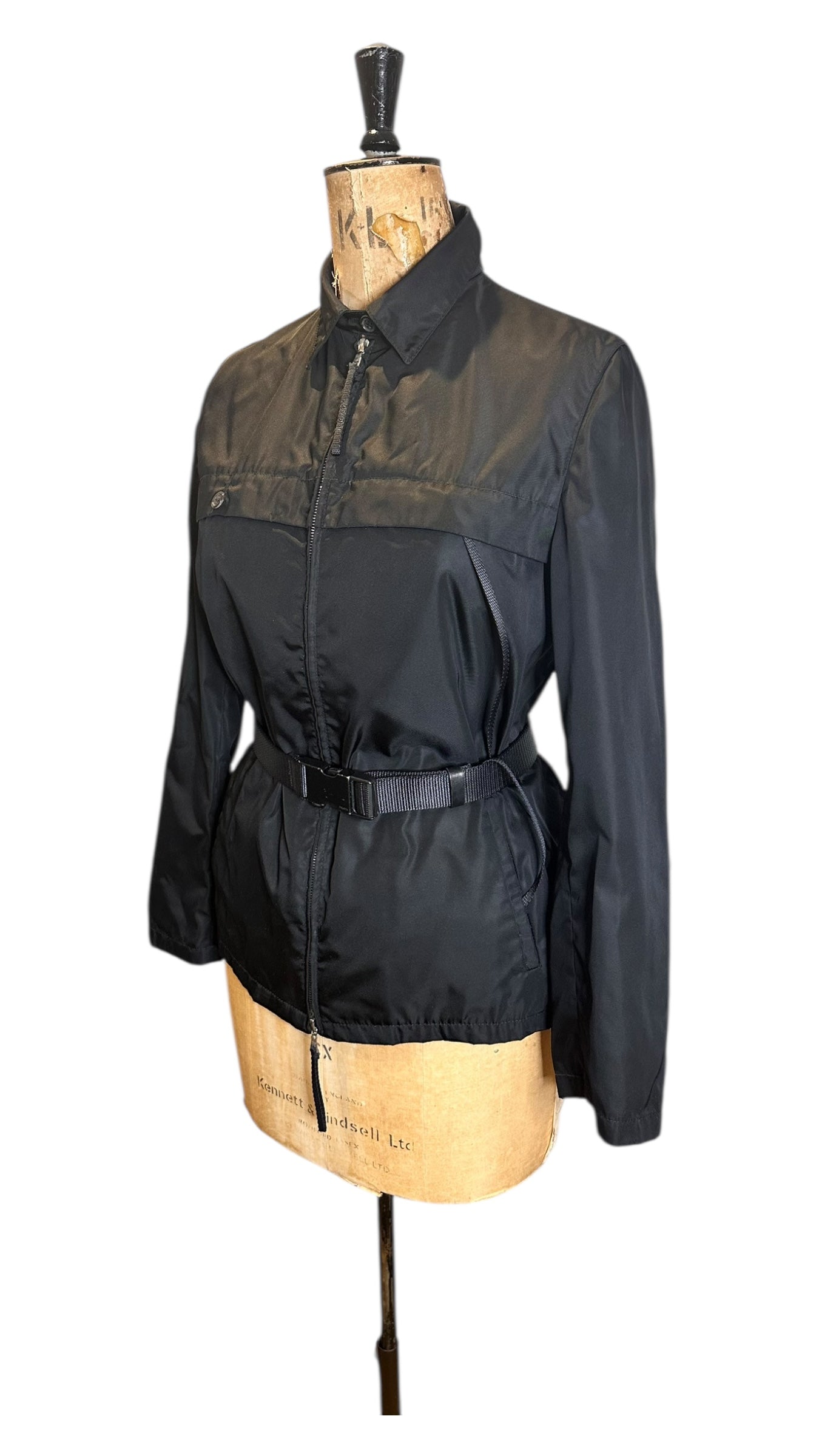 Vintage Prada Black Nylon Jacket UK 12-14