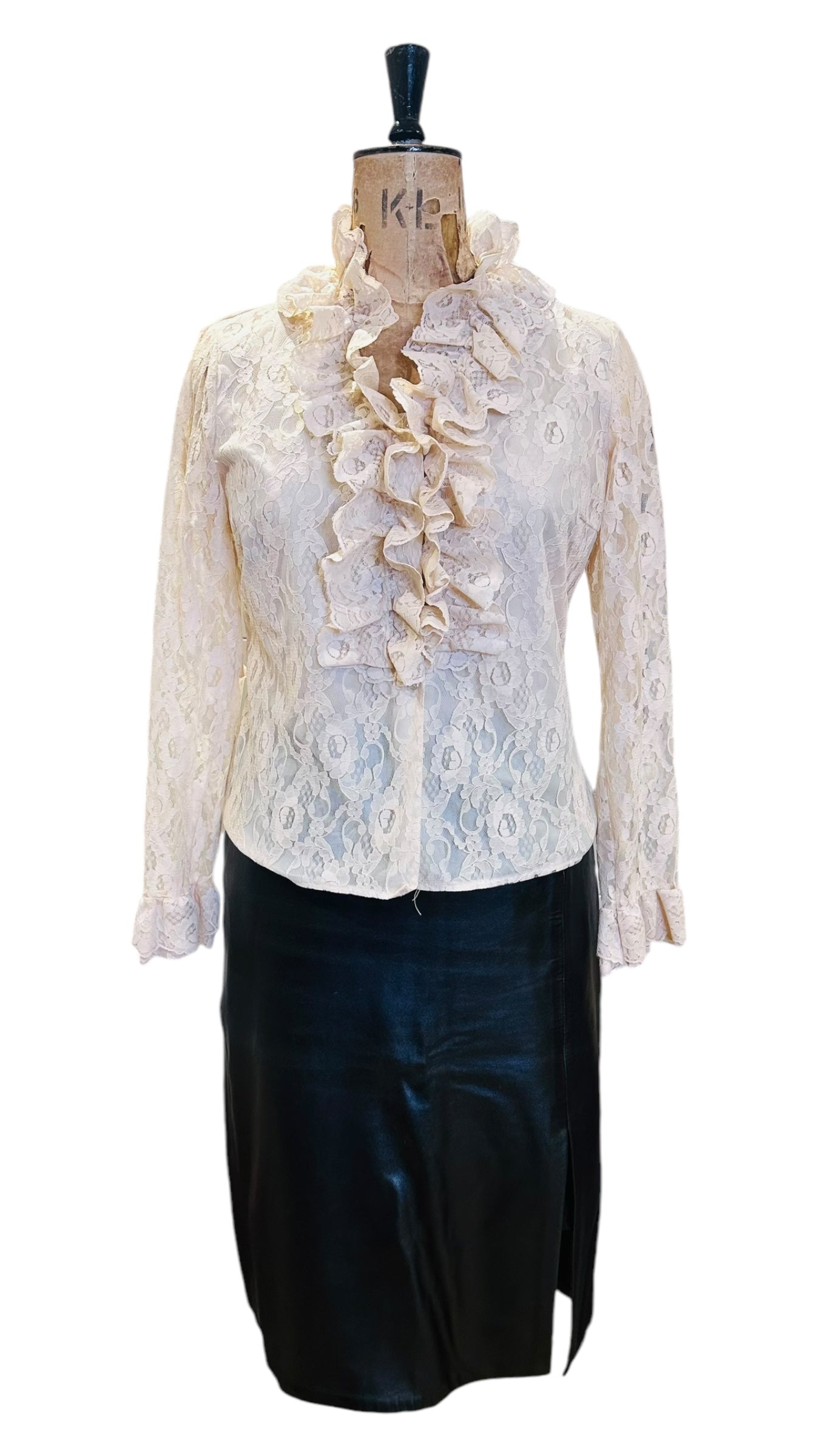 60s Vintage Lace Blouse UK 12- 14 