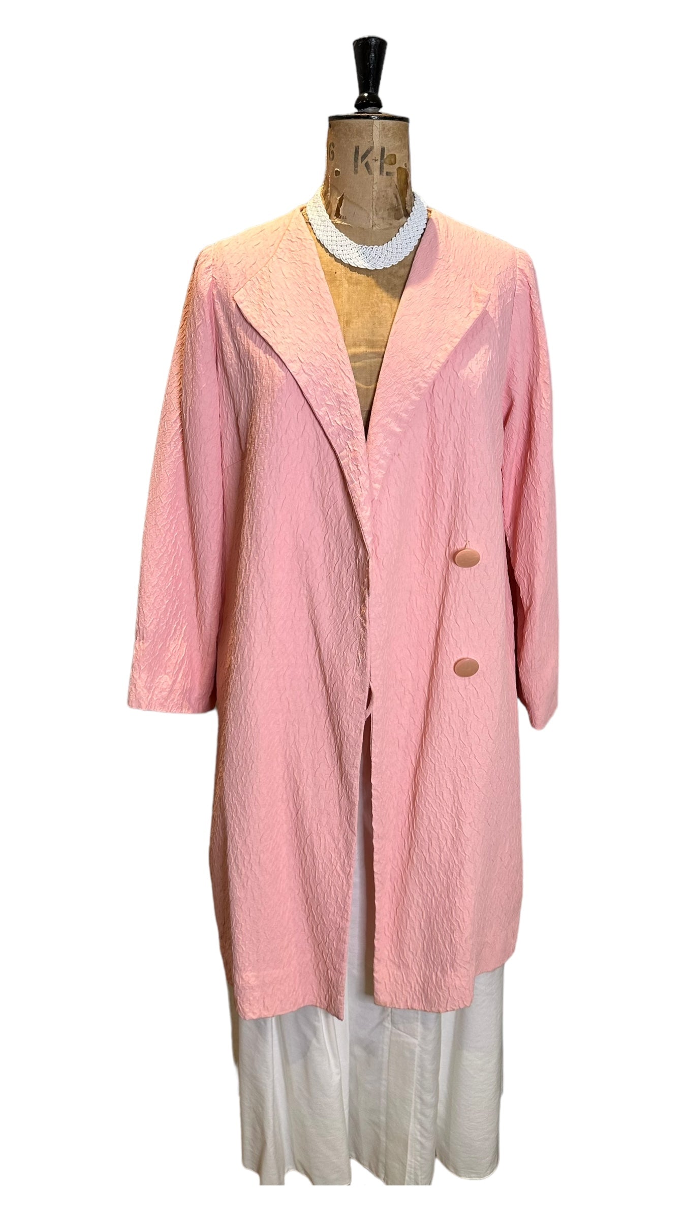 Vintage 50s Pink Coat Size UK 14- 16