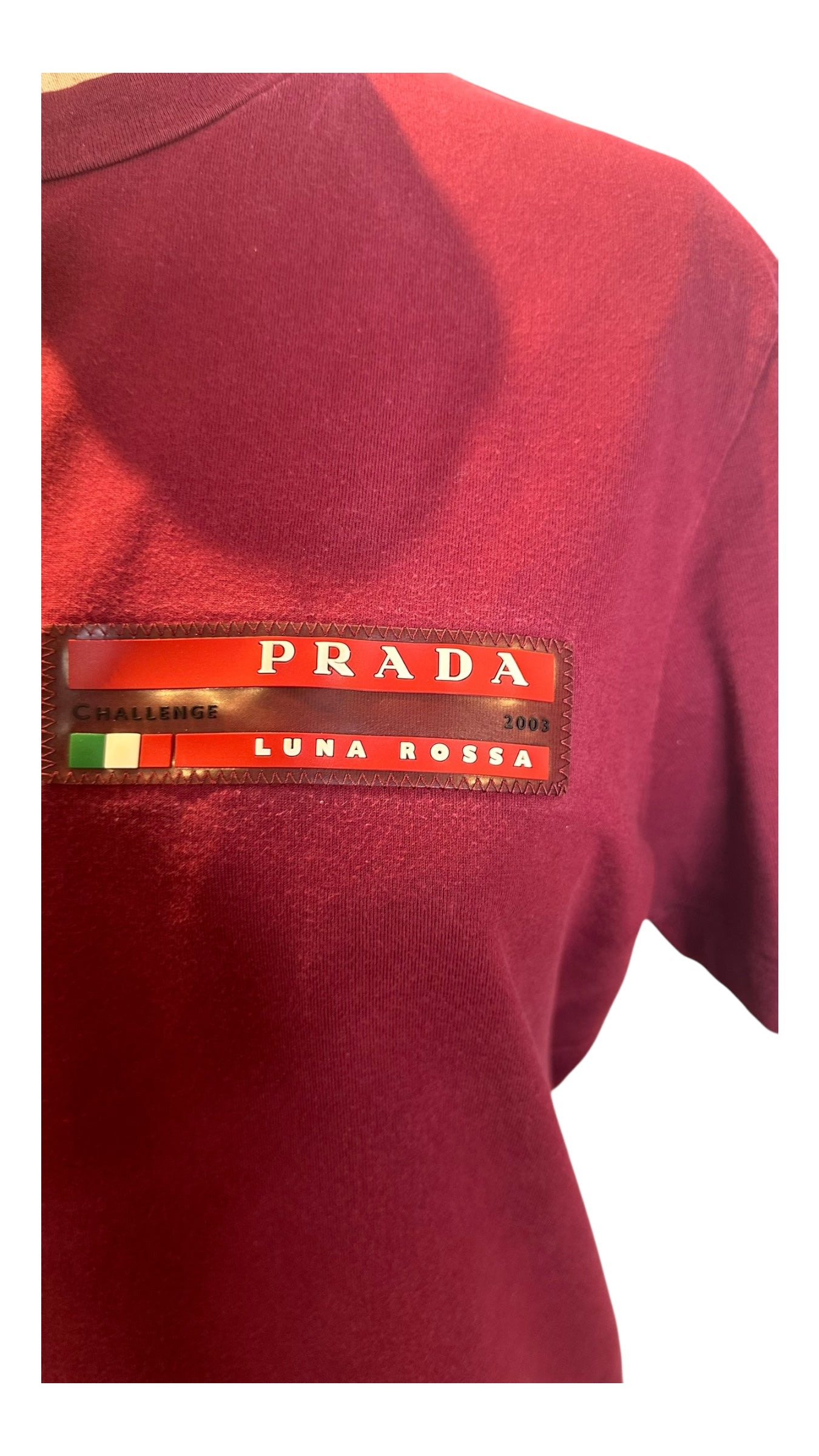 Vintage Prada Red Teeshirt Luna Rosa UK 14-