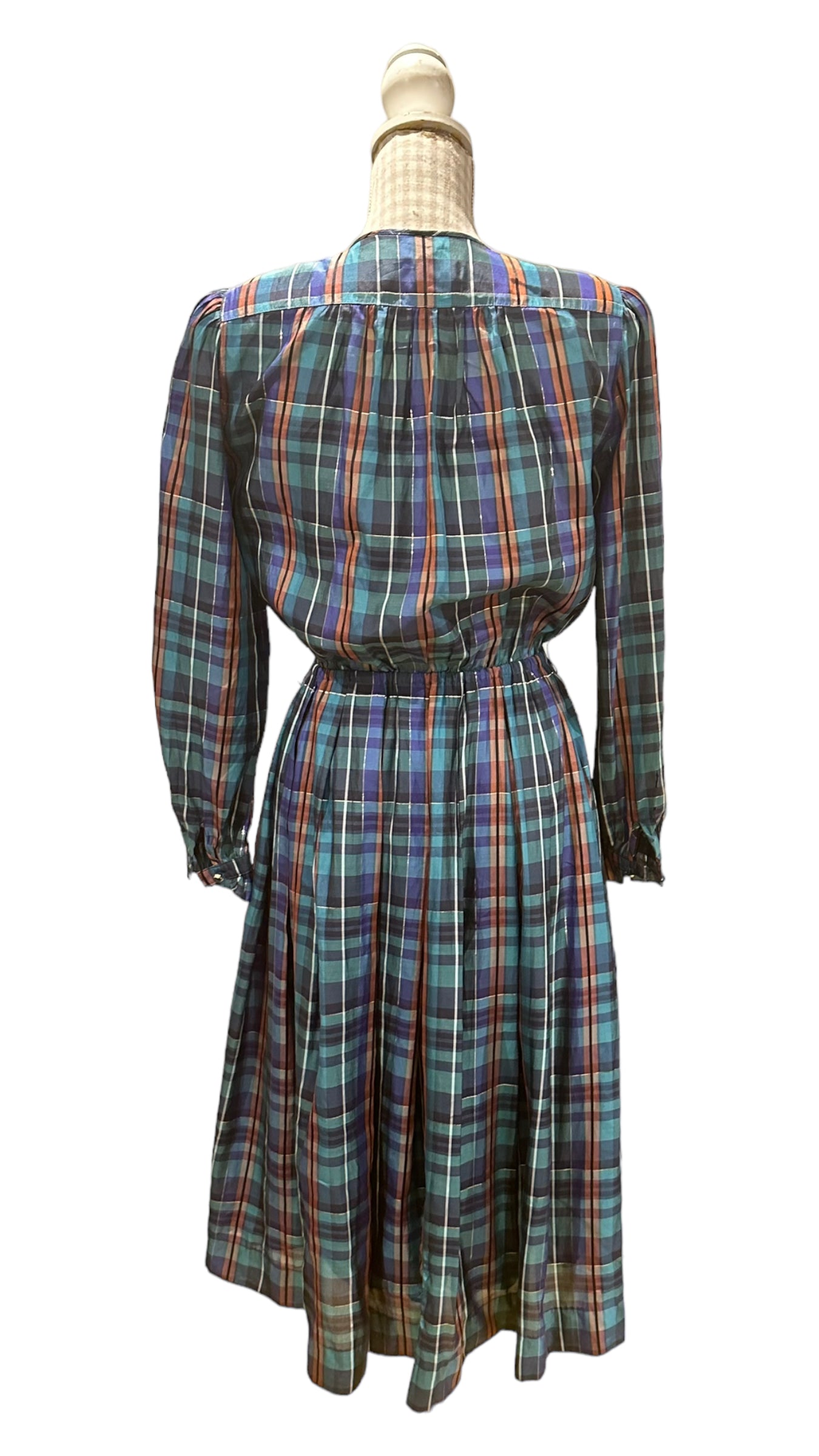 70s Vintage Silk Louis Feraud Dress Size UK 8-10