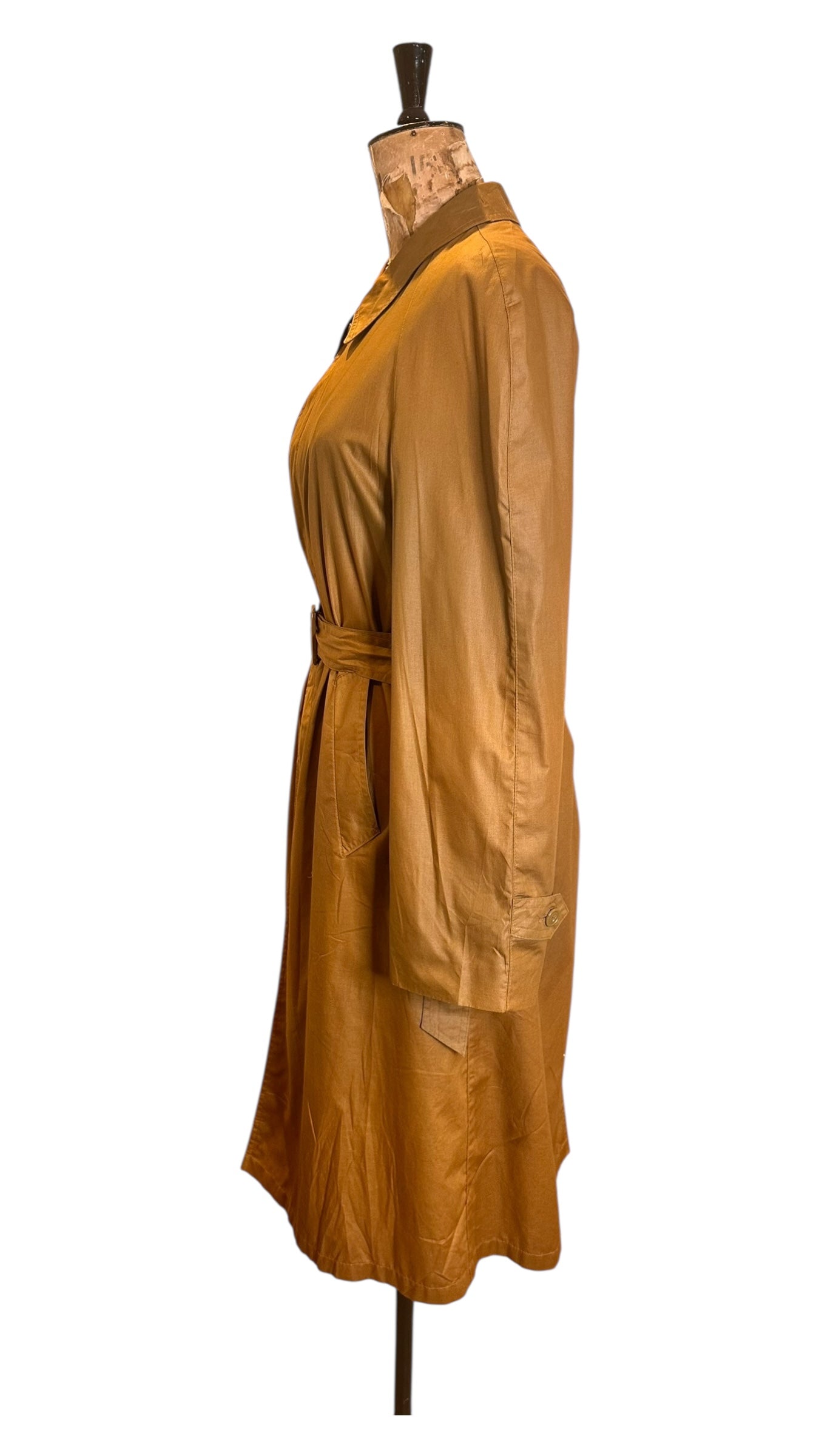 Vintage 80s Brown Trench Coat Uk 16