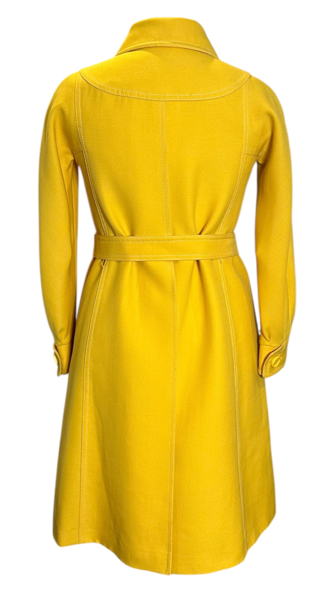 Vintage 60s Yellow Coat Simpson of Piccadilly UK 12 - 14