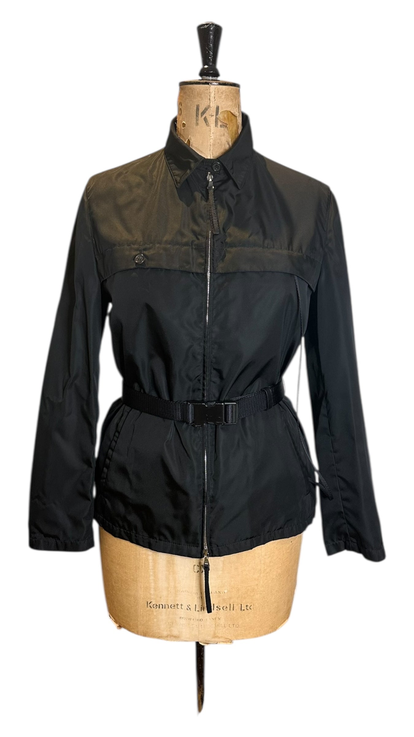 Vintage Prada Black Nylon Jacket UK 12-14