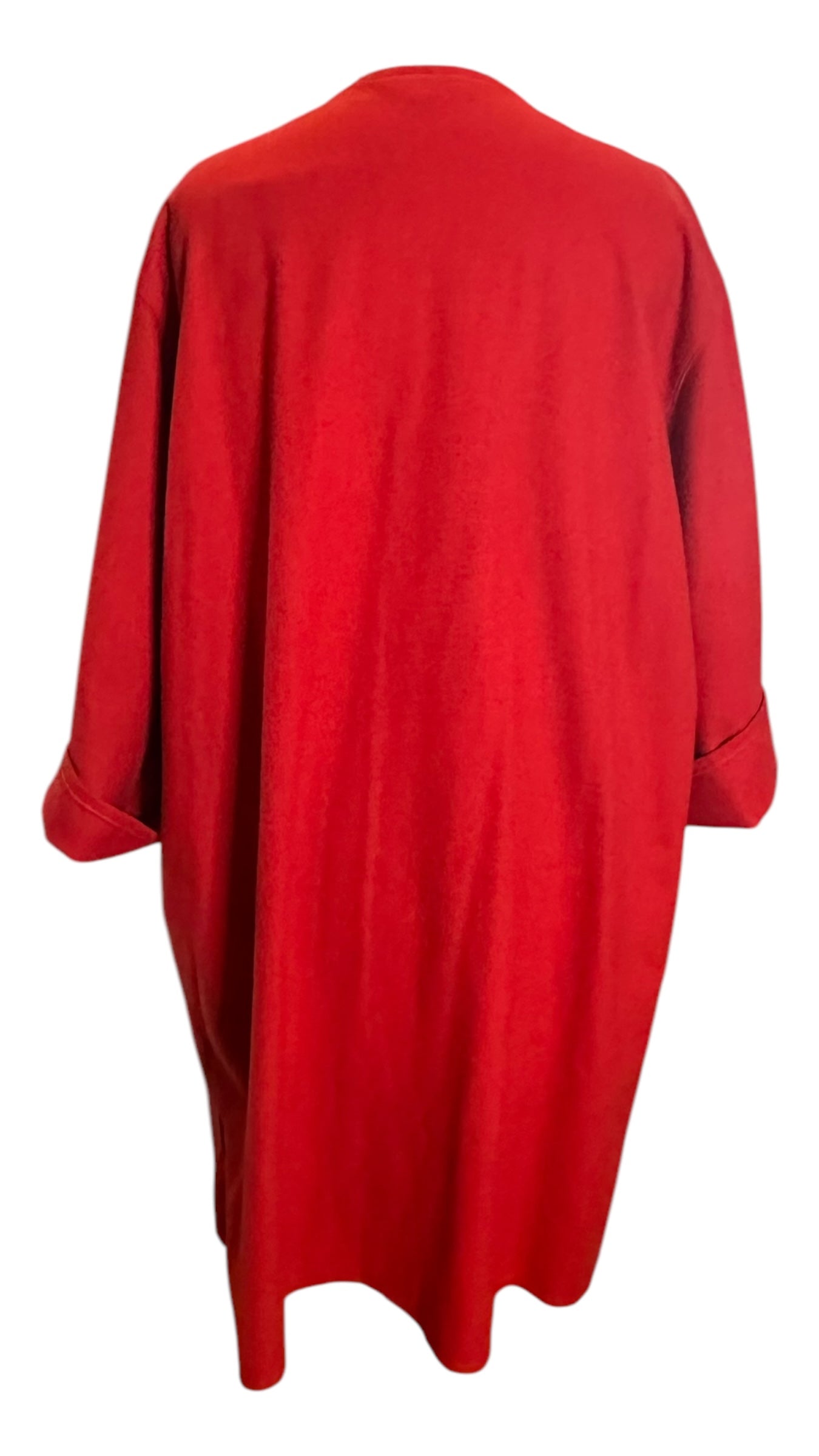 Vintage Red wool Wrap Coat One Size