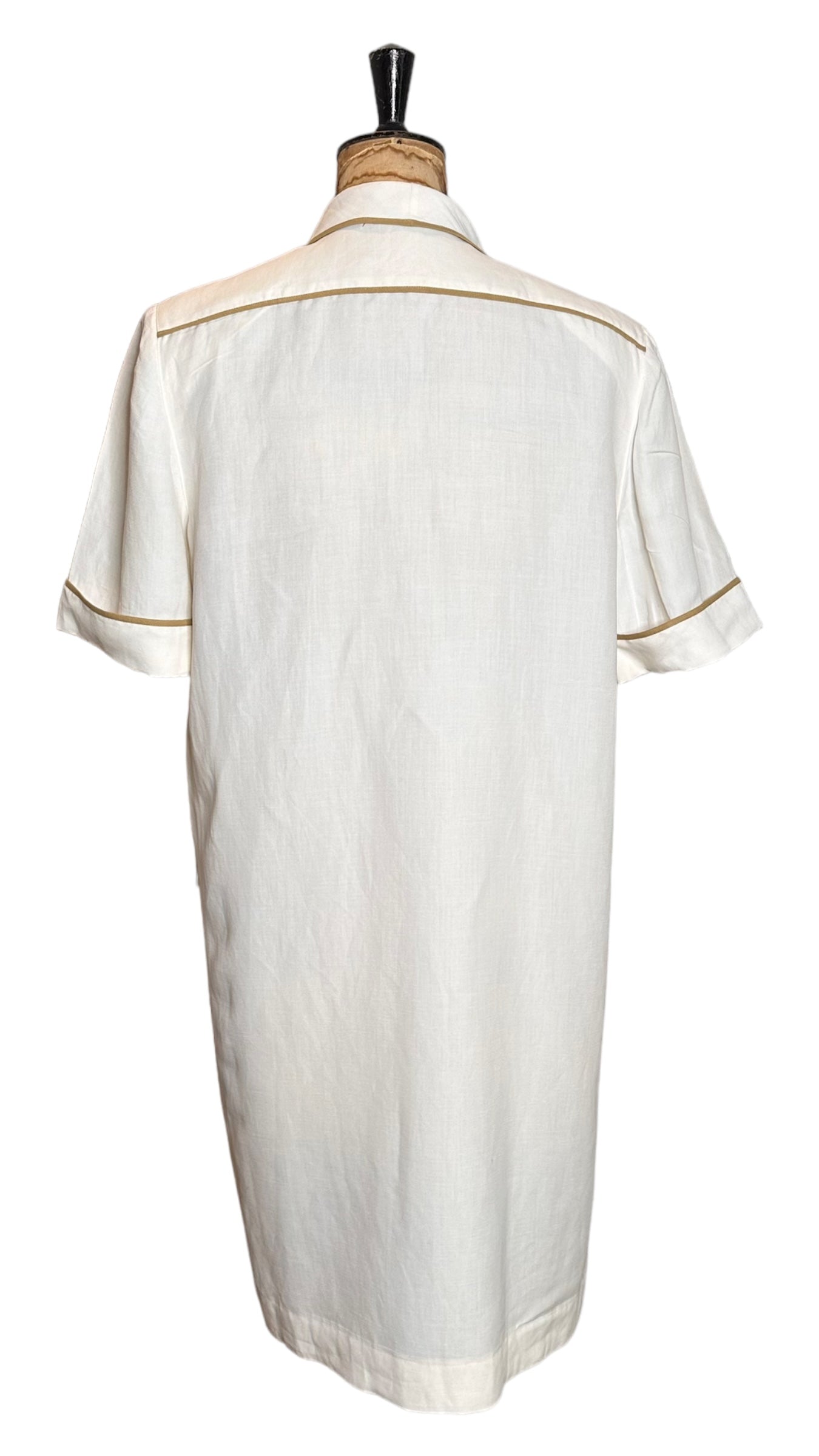 80s Vintage White Shirtdress Size UK 12- 14