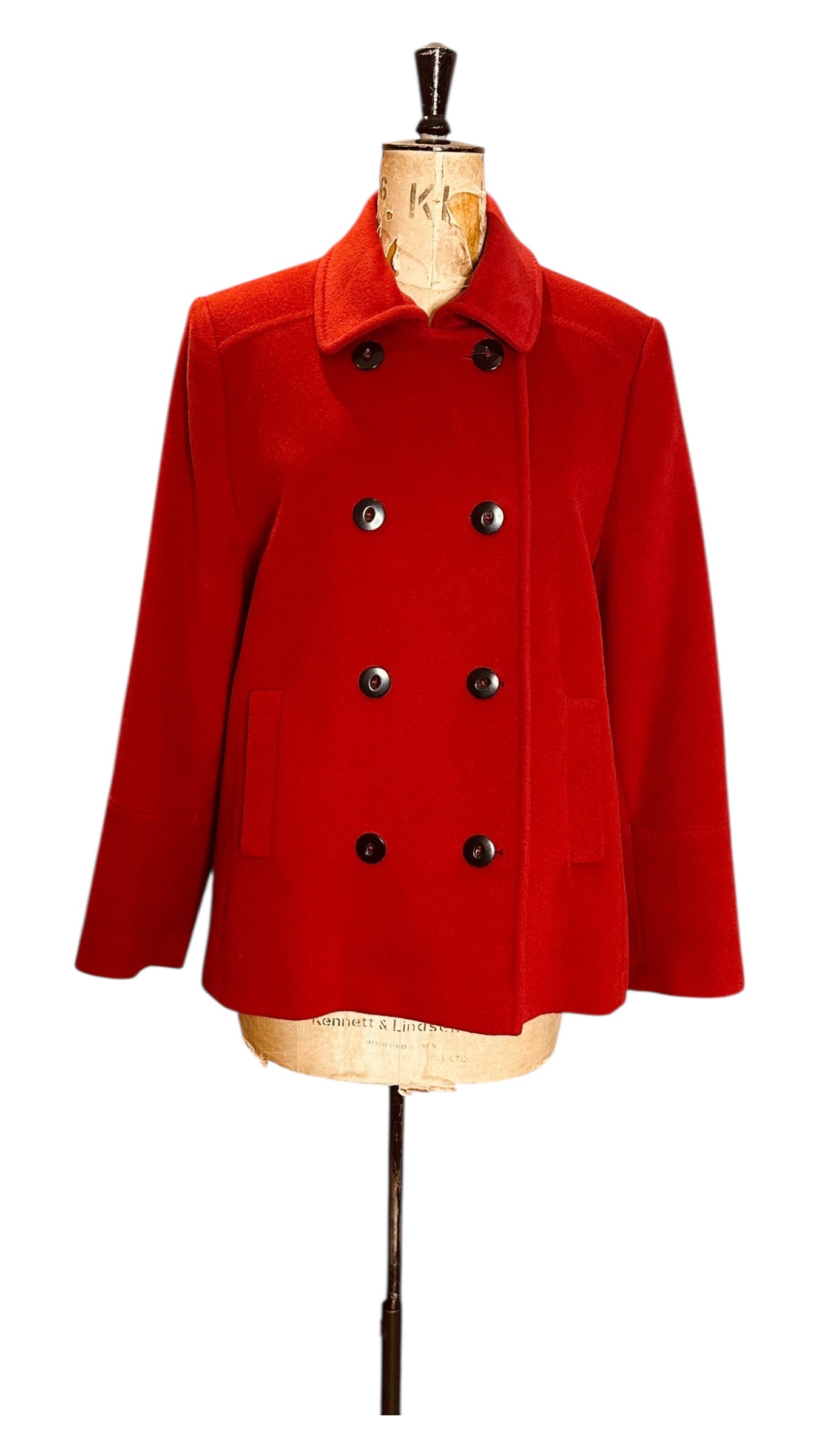 Vintage Red Cashmere Jacket UK 16- 18