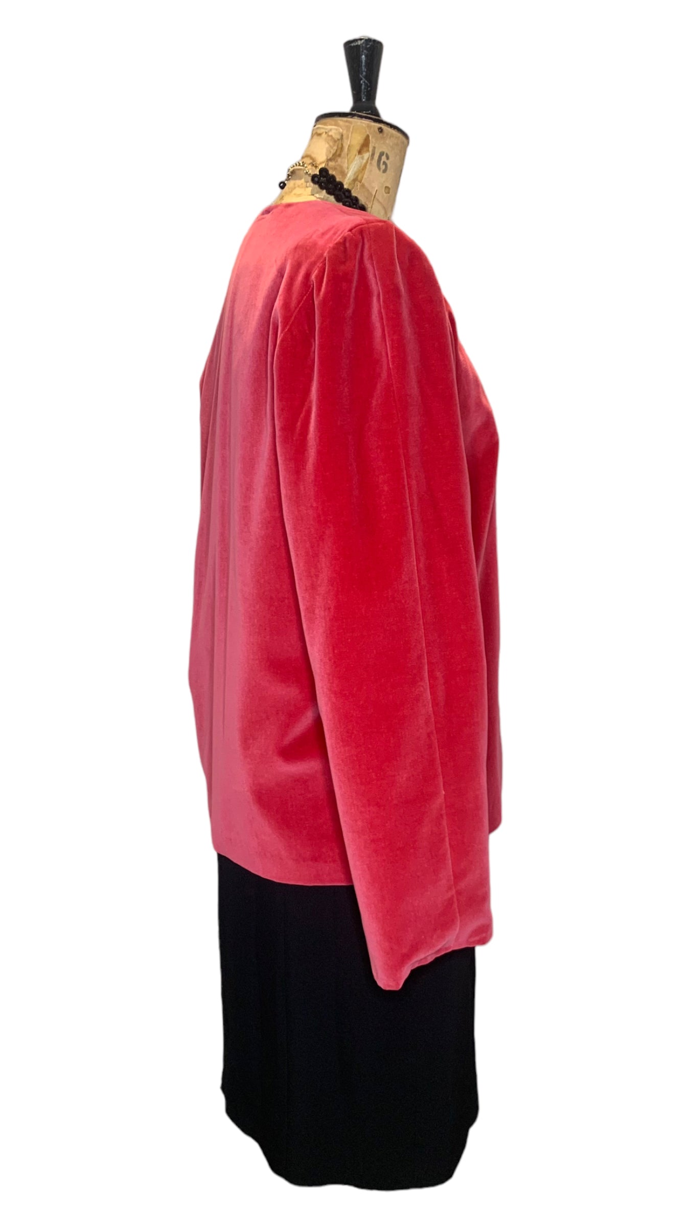 Vintage Thomas Wolgangel Pink Velvet Jacket Size 14-16