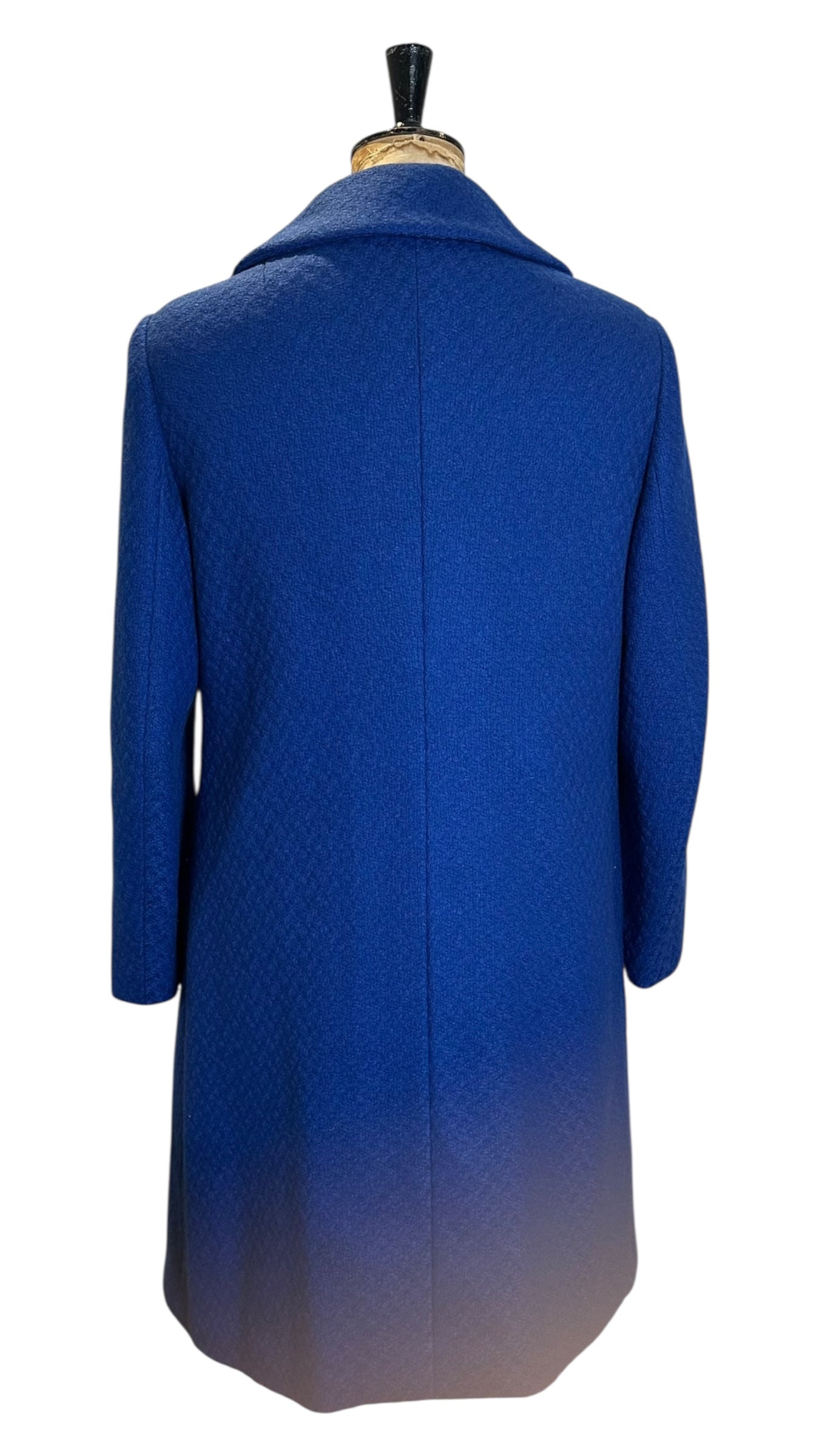 Vintage 60s Royal Blue Wool Coat Uk 12- 14