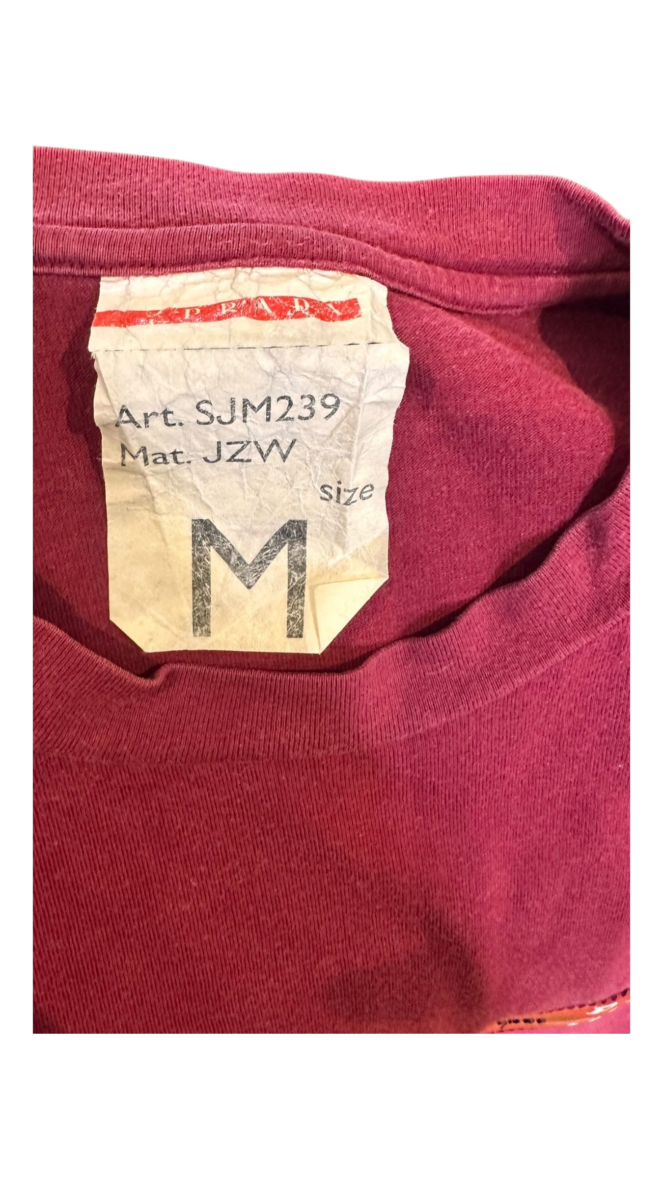 Vintage Prada Red Teeshirt Luna Rosa UK 14-