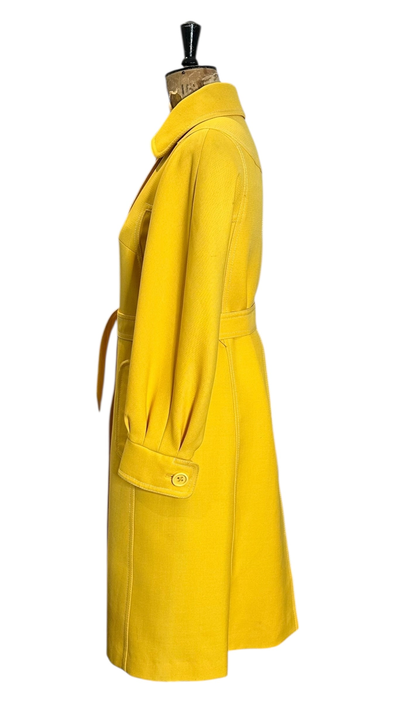 Vintage 60s Yellow Coat Simpson of Piccadilly UK 12 - 14