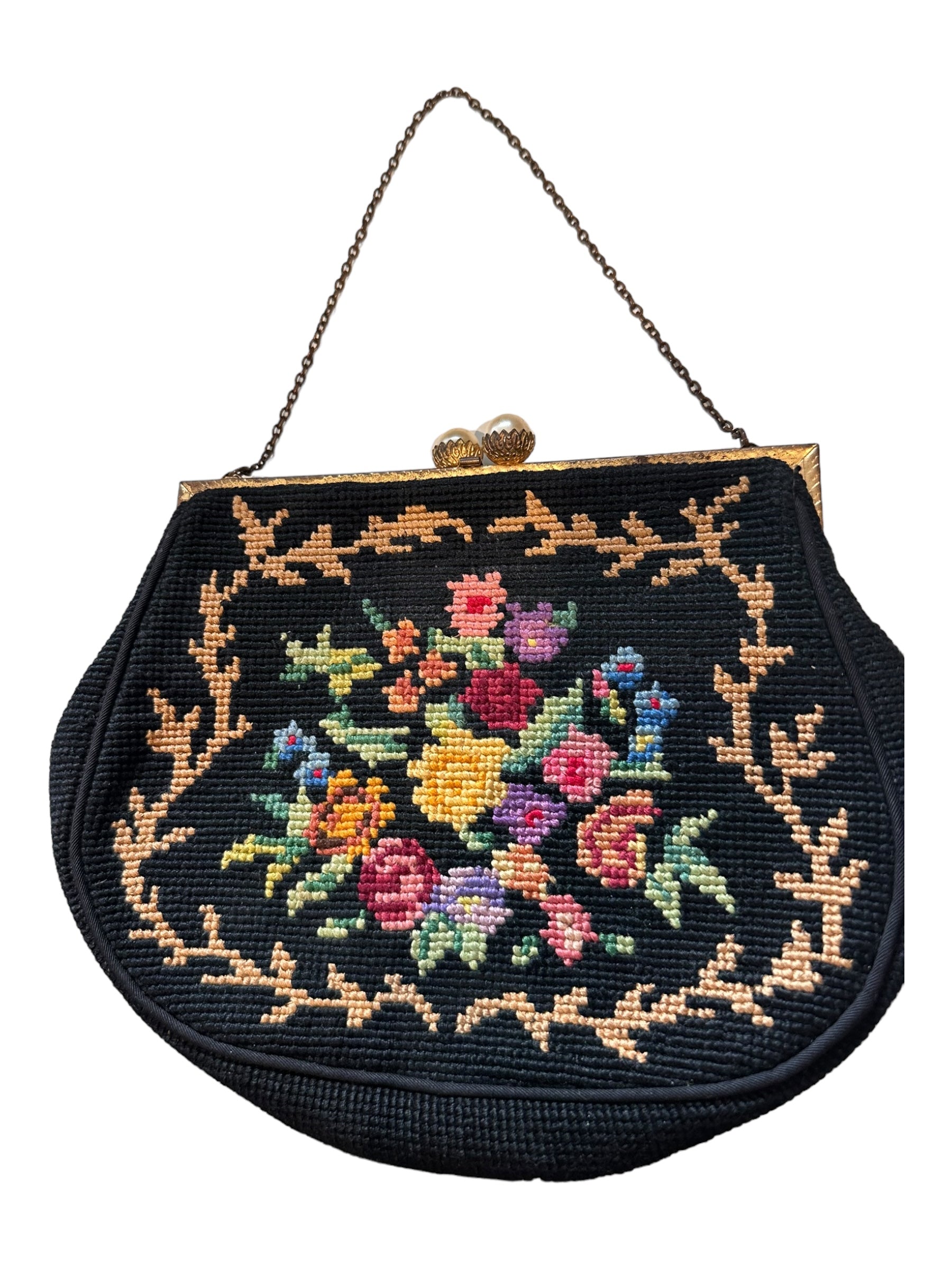 Vintage Art Nouveau Embroidered Bag