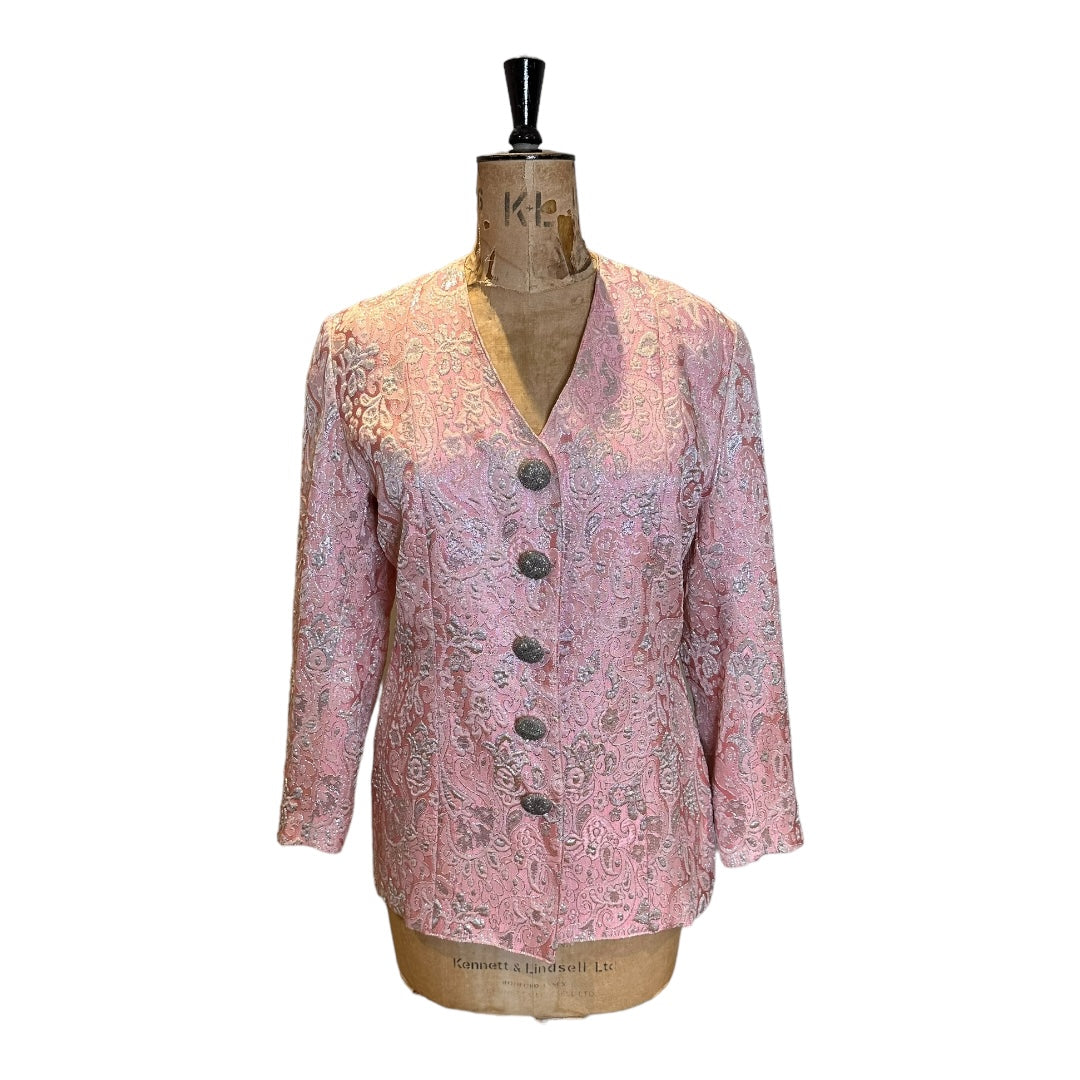 60s Vintage Pink Jacket Size UK 12- 14 