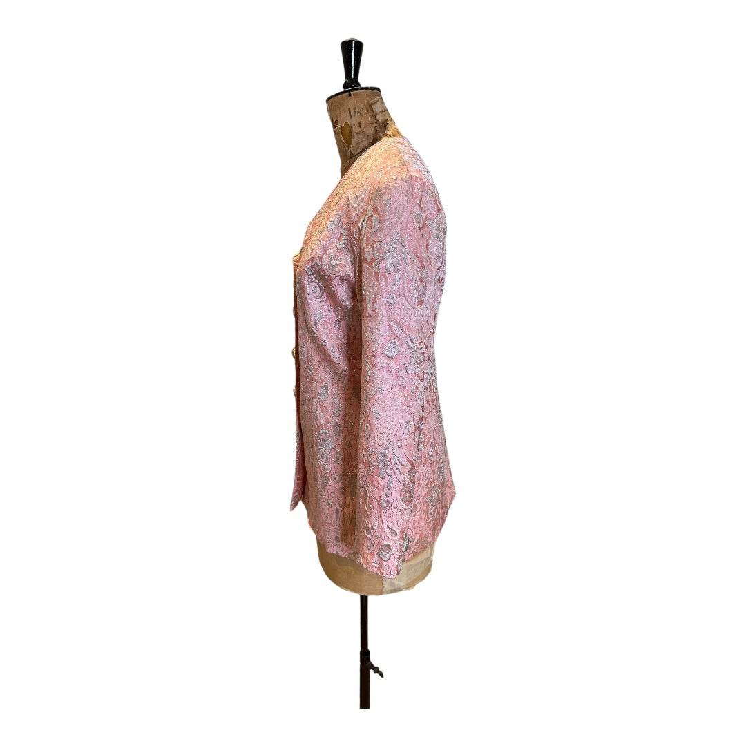 60s Vintage Pink Jacket Size UK 12- 14