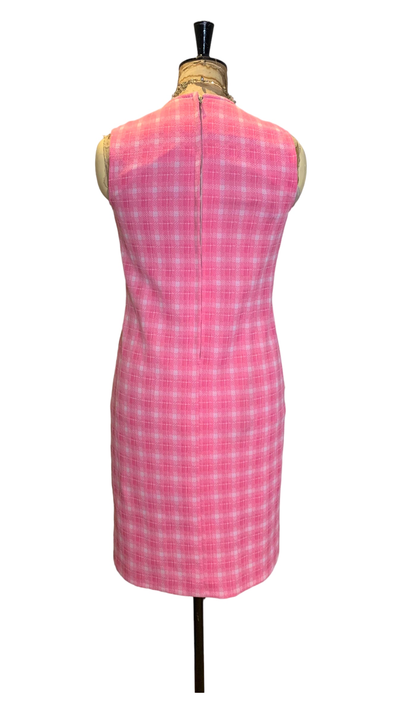 60s Pink Sleeveless Dress Size UK 10- 12