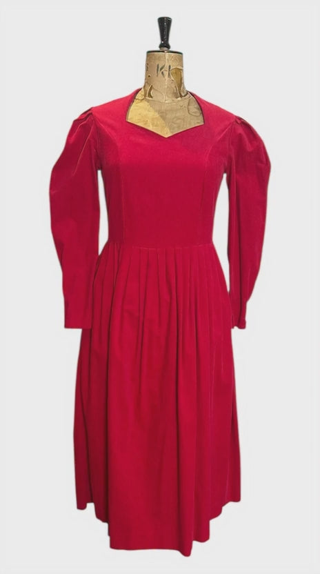 Vintage 80s Pink Laura Ashley Dress UK 12 - 14&nbsp;