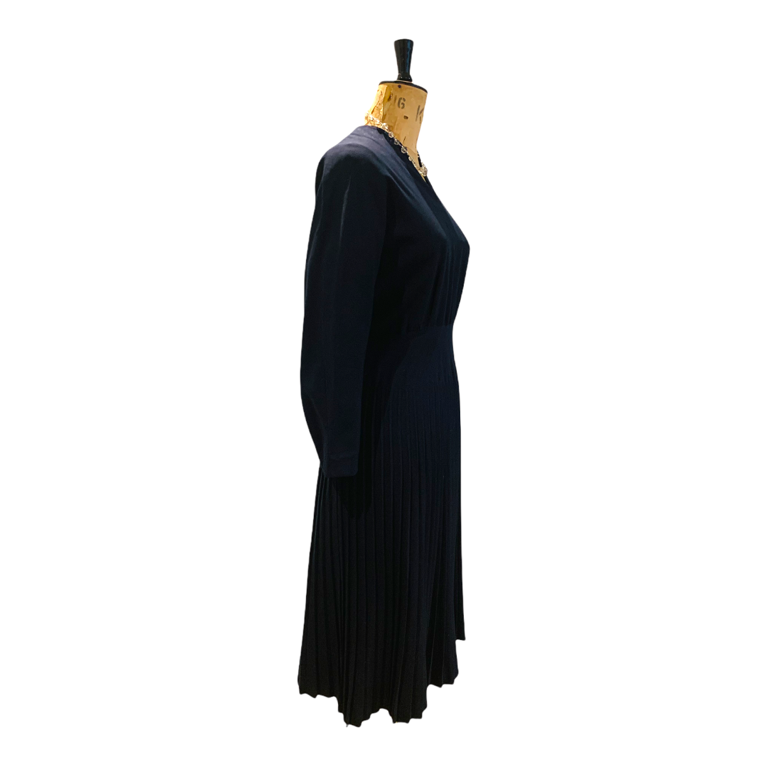 40s Vintage Italian Wool Dress UK Size 14 - 16