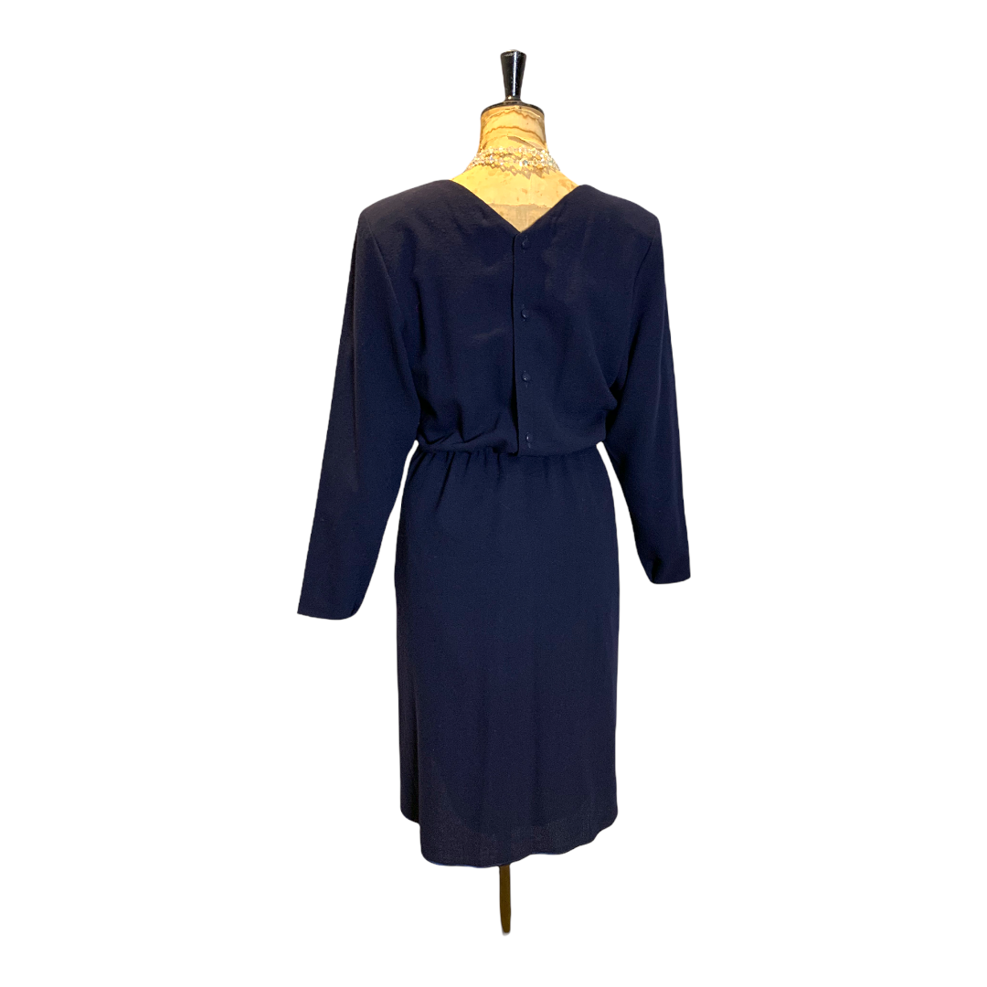 80s Italian Vintage Wrap Dress Size UK 10 - 12