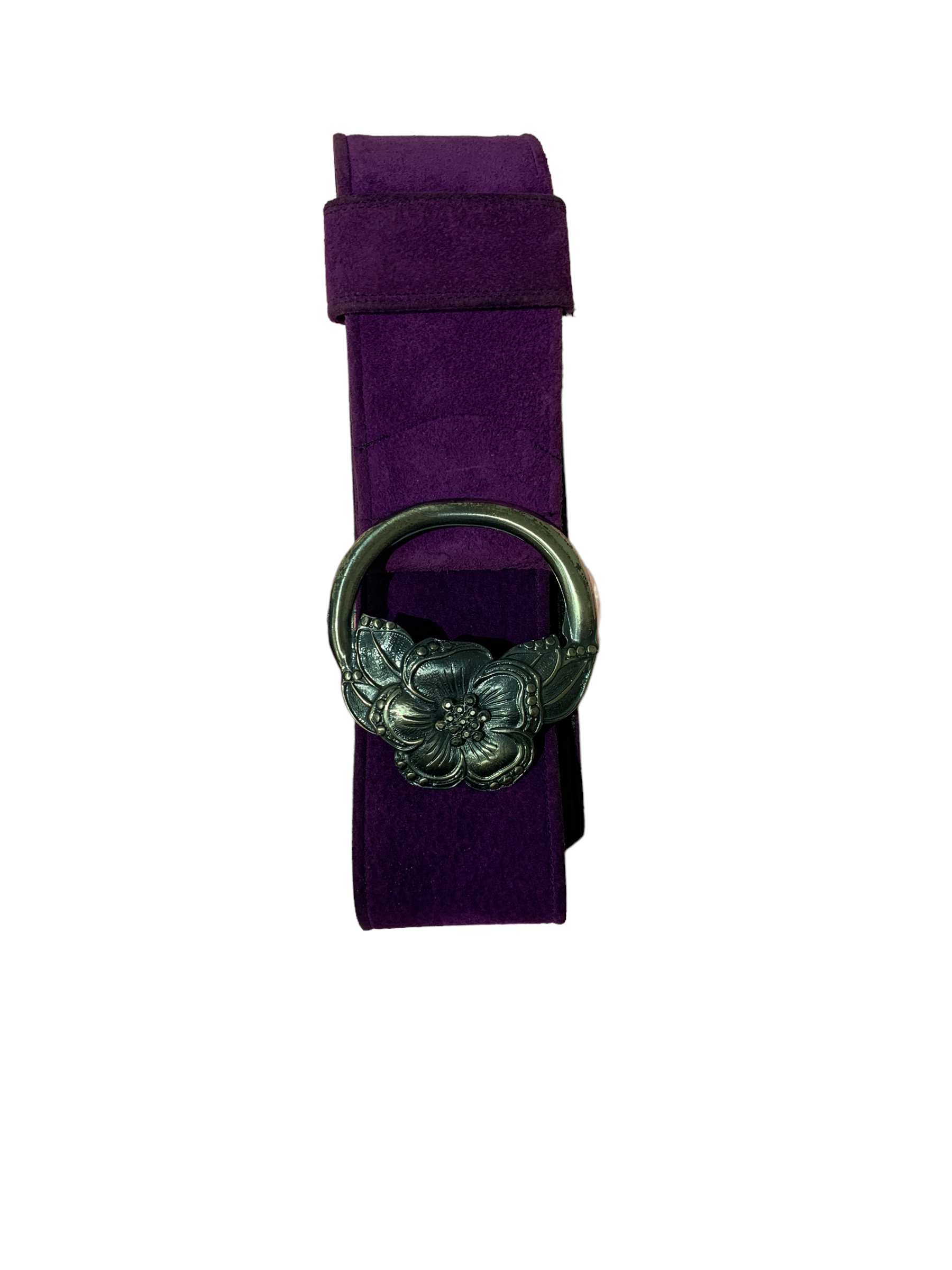 70s Purple Vintage Suede Belt