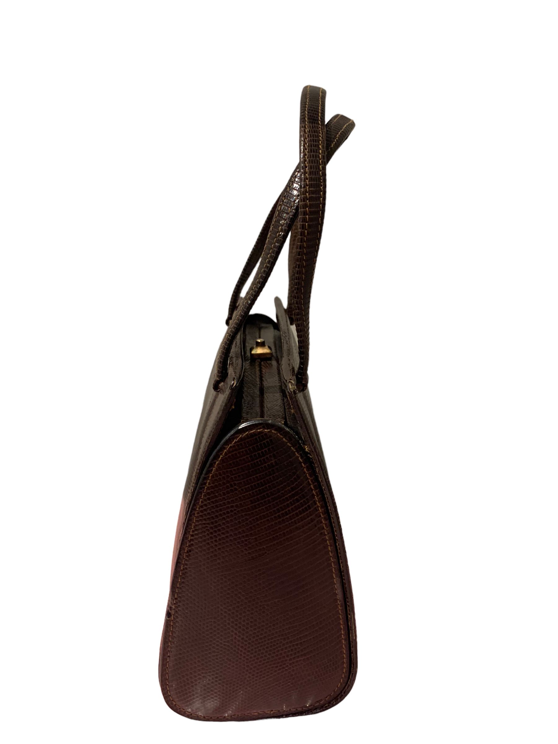 Vintage Dark Brown Leather Handbag