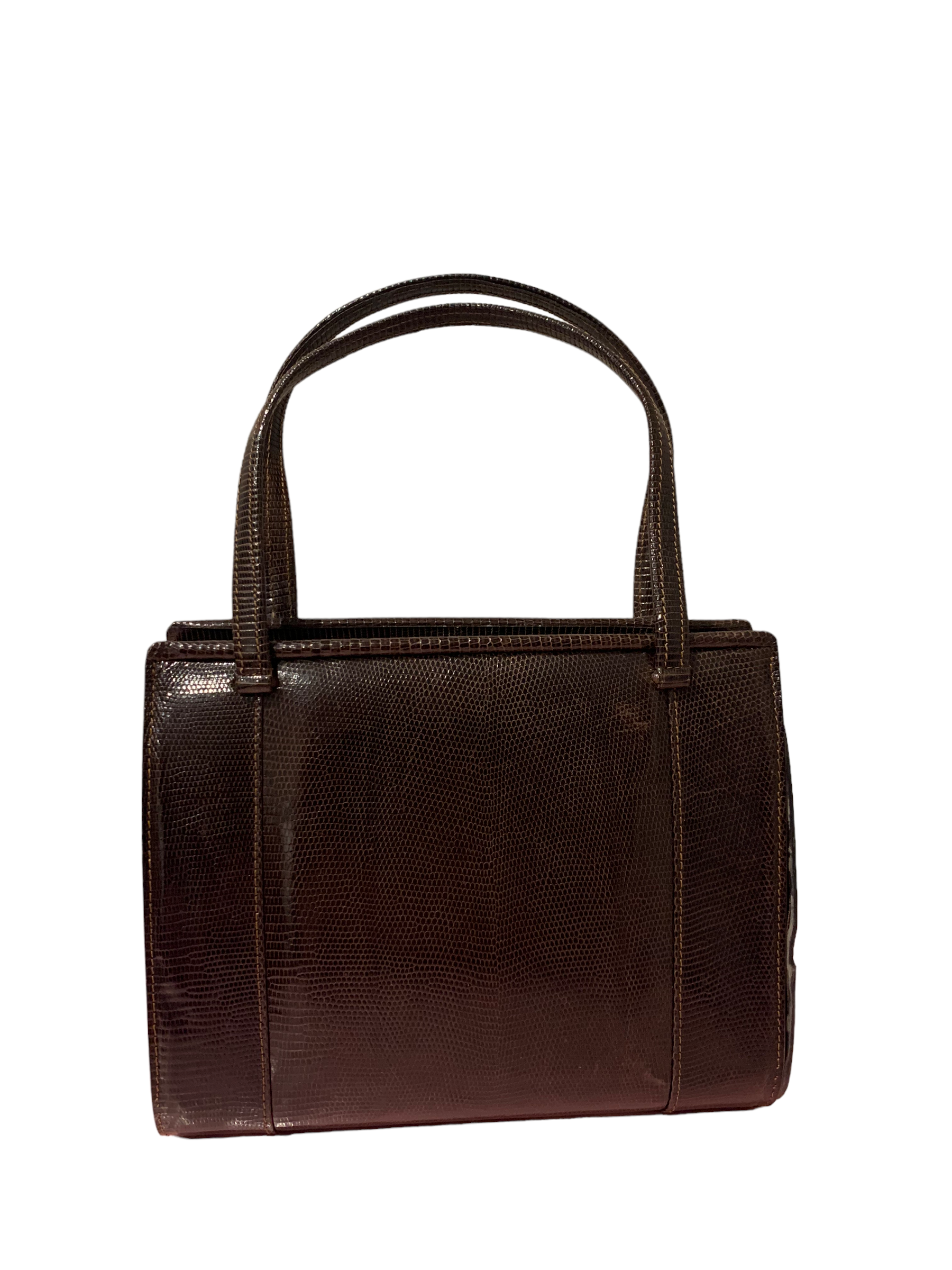 Vintage Dark Brown Leather Handbag
