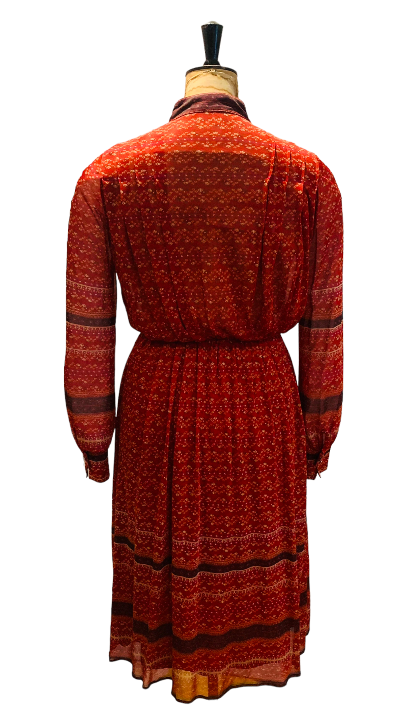 70s Vintag Louis Feruad Silk Dress Size UK 10