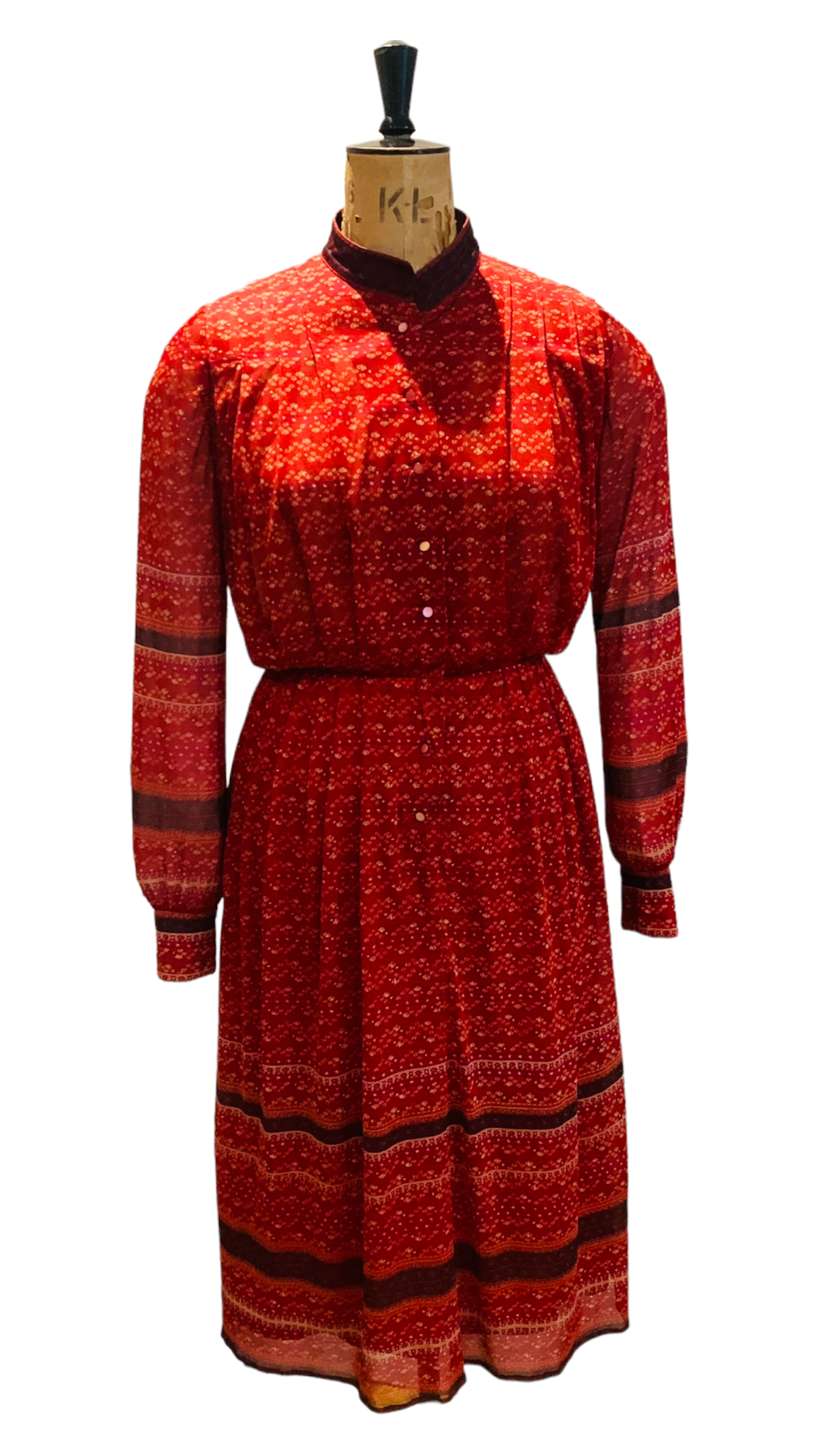 70s Vintag Louis Feruad Silk Dress Size UK 10